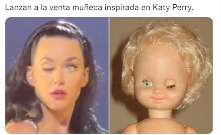 Meme de Katy Perry y su muñeca