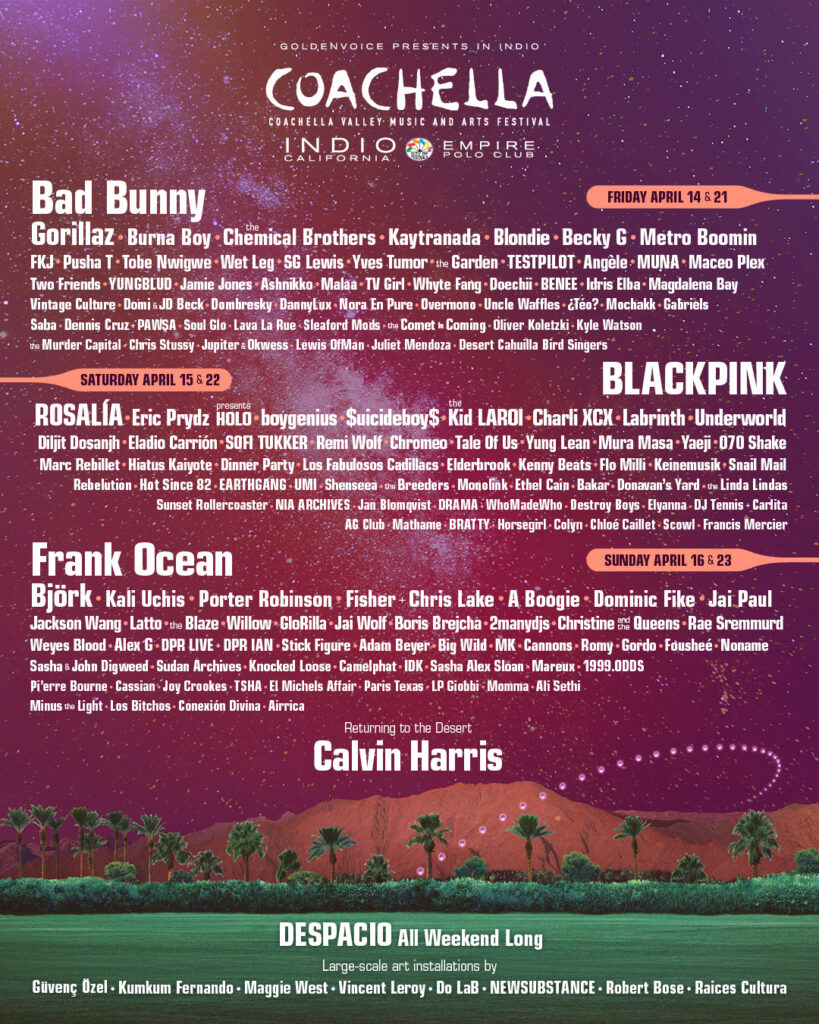 Lineup Coachella 2023