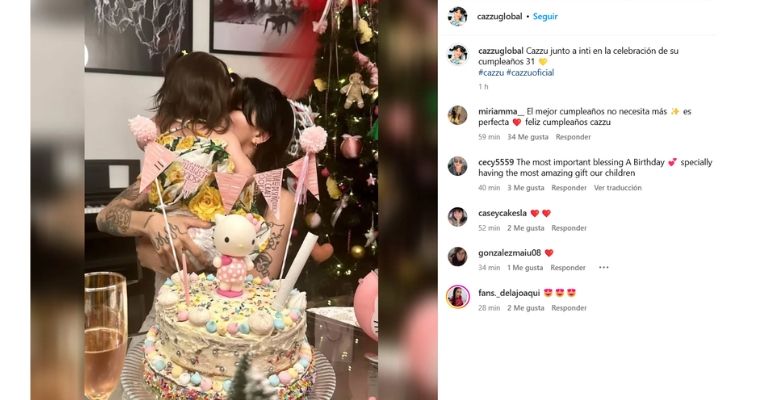 Cazzu celebró su cumpleaños 31 y gran acompañante fue su hija, Inti.